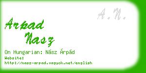 arpad nasz business card
