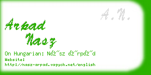 arpad nasz business card